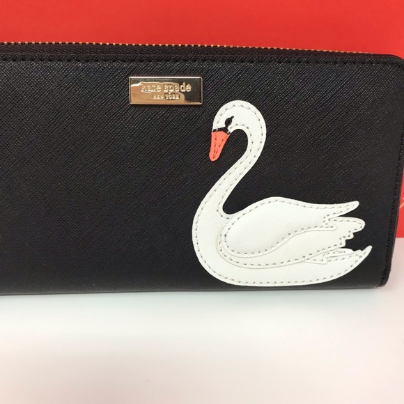 NWT kate spade New York swan around neda wallet - Picture 2 of 6